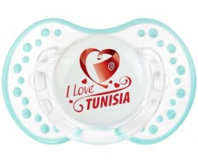 I love Tunisia design 1 Sucette LOVI Dynamic Retro-blanc-lagon classique