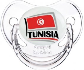 Flag Tunisia design 1 Sucete Physiologique Transparent classique