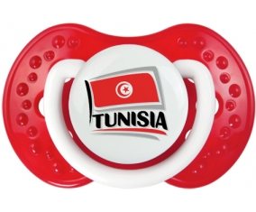Flag Tunisia design 1 Tétine LOVI Dynamic Blanc-rouge classique
