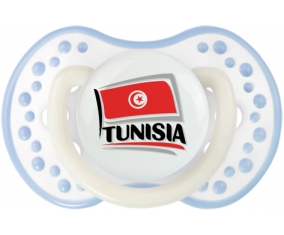 Flag Tunisia design 1 Tétine LOVI Dynamic Blanc-cyan classique