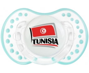 Flag Tunisia design 1 Tétine LOVI Dynamic Retro-blanc-lagon classique