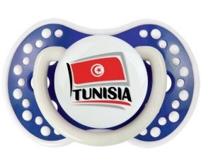 Flag Tunisia design 1 Tétine LOVI Dynamic Bleu-marine phosphorescente