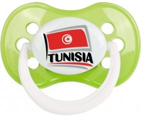 Flag Tunisia design 1 Sucette Anatomique Vert classique