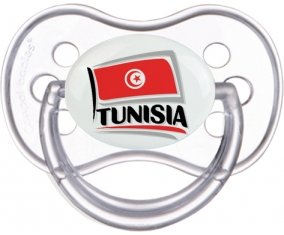 Flag Tunisia design 1 Sucette Anatomique Transparente classique