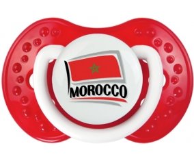 Flag Morocco design 1 Sucette LOVI Dynamic Blanc-rouge classique