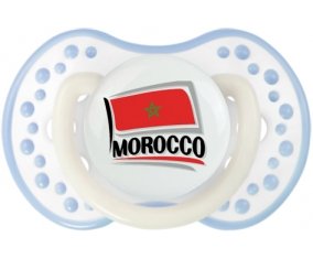 Flag Morocco design 1 Sucette LOVI Dynamic Blanc-cyan classique