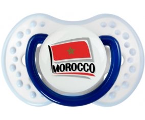 Flag Morocco design 1 Sucette LOVI Dynamic Marine-blanc-bleu classique
