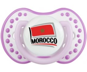 Flag Morocco design 1 Sucette LOVI Dynamic Blanc-mauve classique