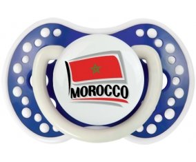 Flag Morocco design 1 Sucette LOVI Dynamic Bleu-marine phosphorescente
