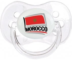 Flag Morocco design 1 Tétine Cerise Transparent classique