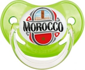 Flag Morocco design 2 Tétine Physiologique Vert classique