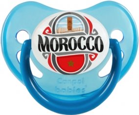 Flag Morocco design 2 Tétine Physiologique Bleue phosphorescente