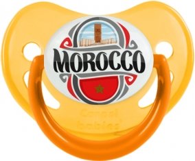Flag Morocco design 2 Tétine Physiologique Jaune phosphorescente