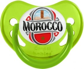 Flag Morocco design 2 Tétine Physiologique Vert phosphorescente