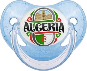 Flag Algeria design 2 Sucete Physiologique Bleue à paillette