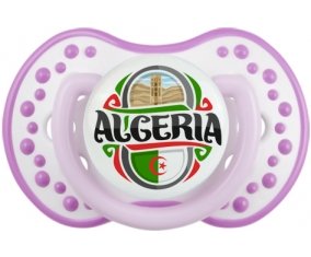 Flag Algeria design 2 Tétine LOVI Dynamic Blanc-mauve classique