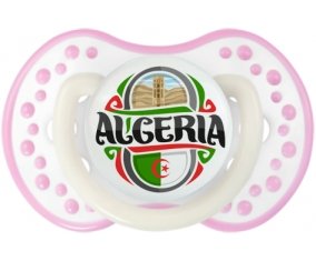 Flag Algeria design 2 Tétine LOVI Dynamic Blanc-rose phosphorescente