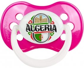 Flag Algeria design 2 Sucette Anatomique Rose foncé classique