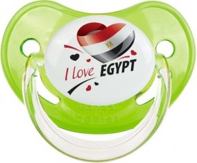 I love Egypt design 1 Sucette Physiologique Vert classique