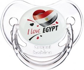I love Egypt design 1 Sucette Physiologique Transparent classique