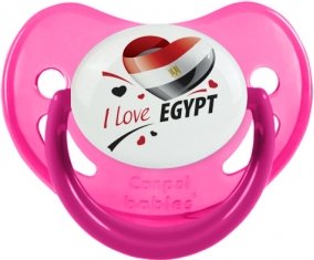 I love Egypt design 1 Sucette Physiologique Rose phosphorescente