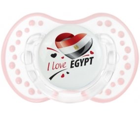 I love Egypt design 1 Sucette LOVI Dynamic Retro-blanc-rose-tendre classique