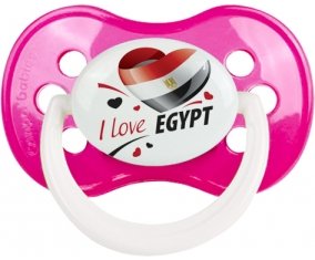 I love Egypt design 1 Sucette Anatomique Rose foncé classique
