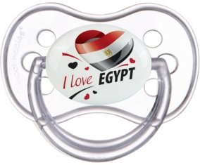 I love Egypt design 1 Sucette Anatomique Transparente classique