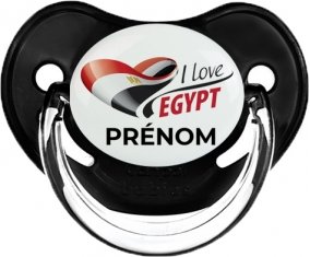 I love Egypt avec prénom Tétine Physiologique Noir classique