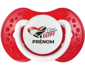 I love Egypt avec prénom Sucete LOVI Dynamic Blanc-rouge classique