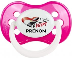 I love Egypt avec prénom Sucete Anatomique Rose foncé classique
