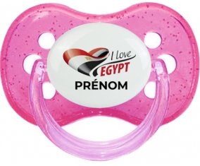 I love Egypt avec prénom Sucete Cerise Rose à paillette