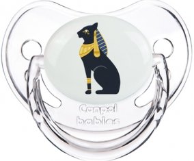 Chat égyptien noir bastet déesse de l'egypte ancienne Sucette Physiologique Transparent classique