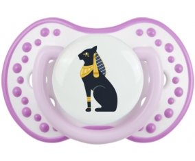 Chat égyptien noir bastet déesse de l'egypte ancienne Sucette LOVI Dynamic Blanc-mauve classique