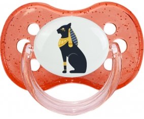 Chat égyptien noir bastet déesse de l'egypte ancienne Sucette Cerise Rouge à paillette