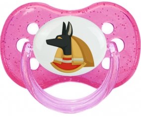 Anubis dieu égyptien enfers tête de chien Égypte Sucette Cerise Rose à paillette