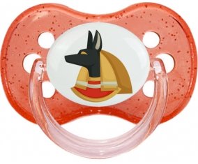 Anubis dieu égyptien enfers tête de chien Égypte Sucette Cerise Rouge à paillette