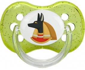 Anubis dieu égyptien enfers tête de chien Égypte Sucette Cerise Vert à paillette