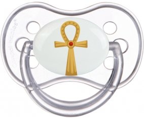 Croix copte égyptienne en or ou ankh avec rustone ( Croix de la vie ) Sucette Anatomique Transparente classique