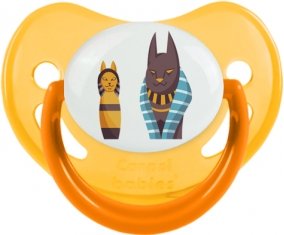 Chat égyptien déesse bastet chat noir Tétine Physiologique Jaune phosphorescente