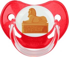 Statue de sphinx égyptien Sucette Physiologique Rouge à paillette