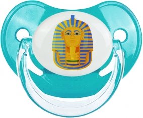 Symbole de masque doré pharaon de Toutânkhamon Tétine Physiologique Bleue classique