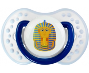 Symbole de masque doré pharaon de Toutânkhamon Sucete LOVI Dynamic Marine-blanc-bleu classique