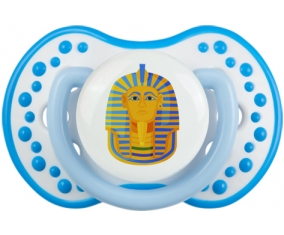 Symbole de masque doré pharaon de Toutânkhamon Sucete LOVI Dynamic Blanc-bleu phosphorescente