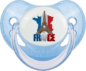 Carte France + Tour Eiffel Sucete Physiologique Bleue à paillette