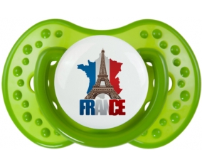 Carte France + Tour Eiffel Tétine LOVI Dynamic Vert classique