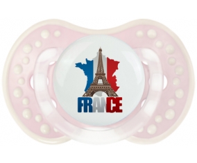Carte France + Tour Eiffel Tétine LOVI Dynamic Retro-rose-tendre classique