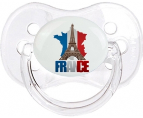 Carte France + Tour Eiffel Sucette Cerise Transparent classique