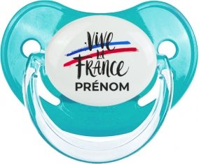 Vive la France avec prénom : Tétine Physiologique personnalisée