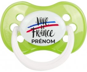 Vive la France avec prénom Sucete Anatomique Vert classique